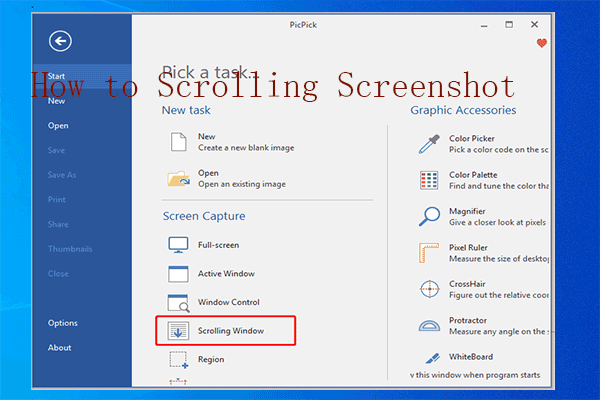 how to take a scrolling window screenshot